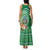 Norfolk Island Pine Tree Christmas Family Matching Tank Maxi Dress and Hawaiian Shirt Coat of Arm and Polynesian Pattern LT9 - Polynesian Pride