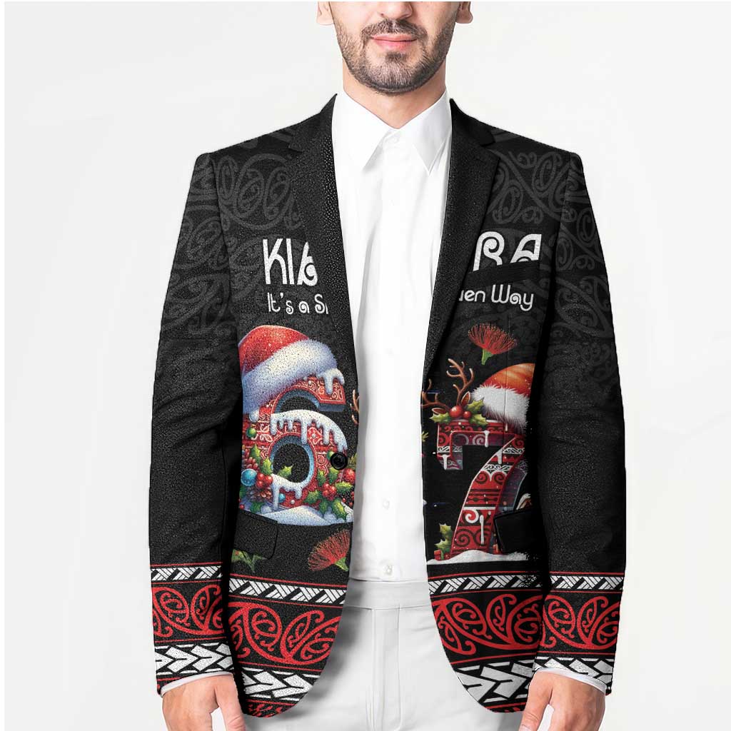 Aotearoa Six Seven Personalized Blazer New Zealand Funny Christmas - Polynesian Pride