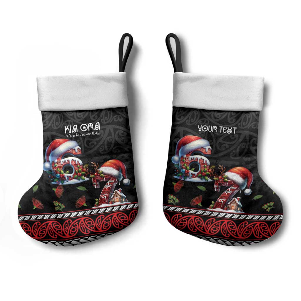 Aotearoa Six Seven Personalized Christmas Stocking New Zealand Funny Christmas - Polynesian Pride