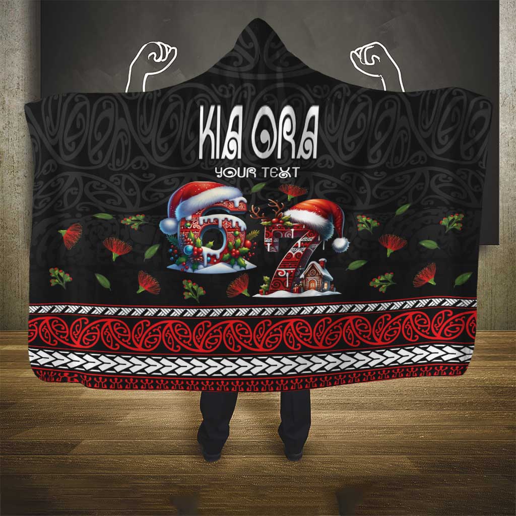 Aotearoa Six Seven Personalized Hooded Blanket New Zealand Funny Christmas - Polynesian Pride