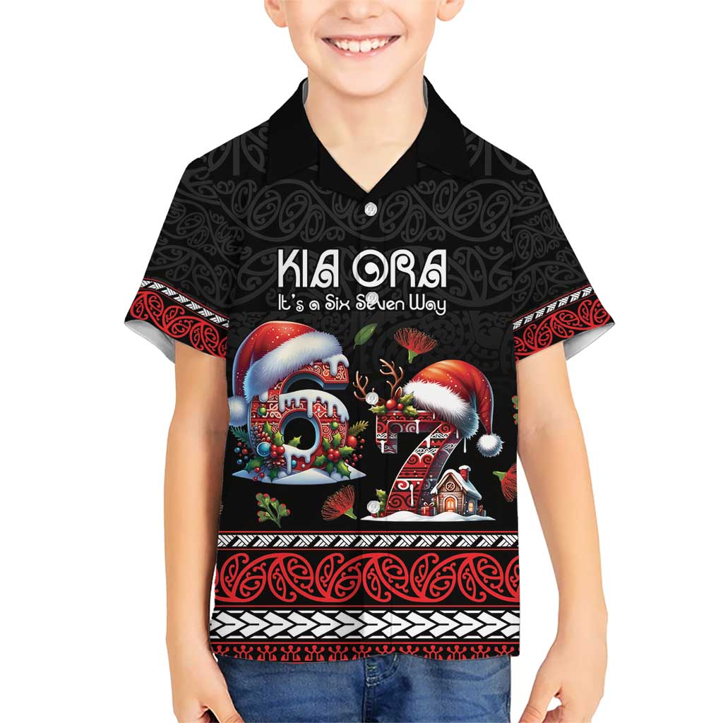 Aotearoa Six Seven Personalized Kid Hawaiian Shirt New Zealand Funny Christmas - Polynesian Pride