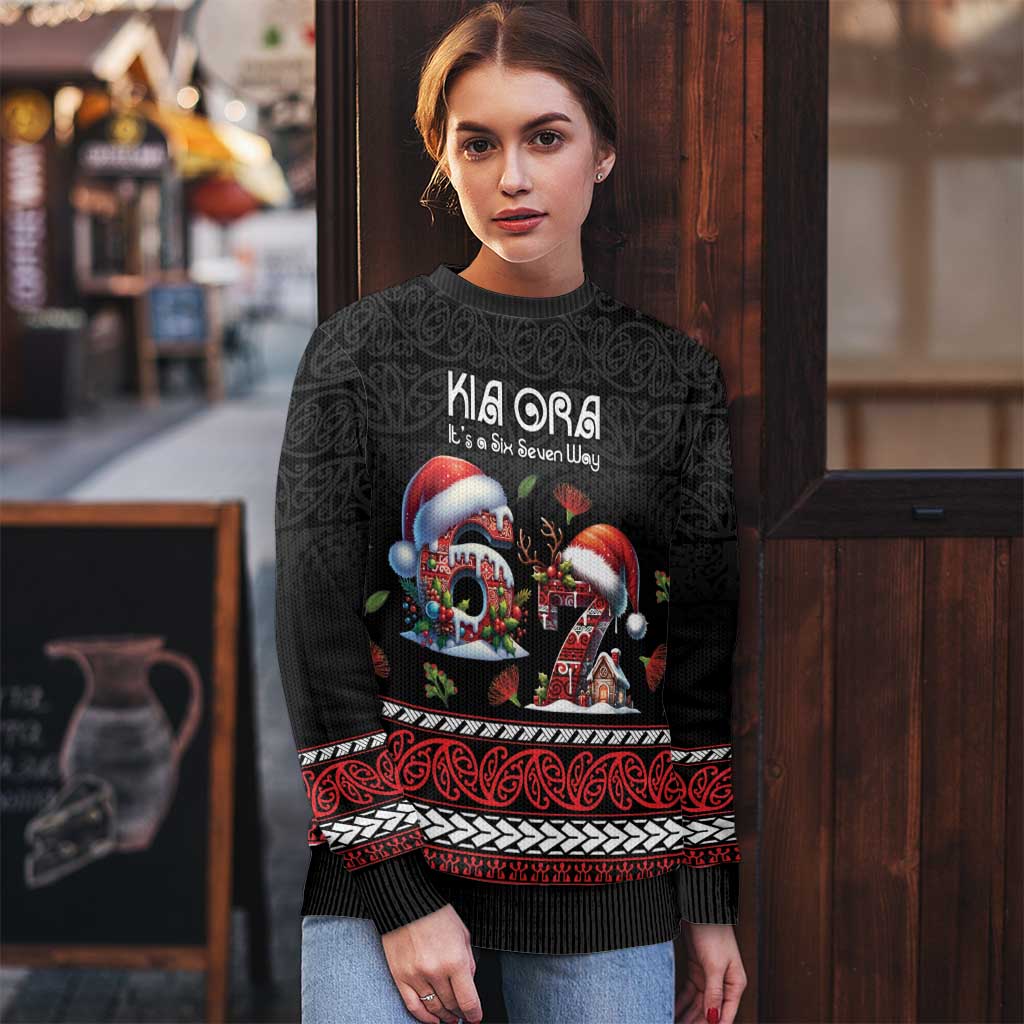 Aotearoa Six Seven Personalized Ugly Christmas Sweater New Zealand Funny Christmas - Polynesian Pride