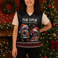 Aotearoa Six Seven Personalized Christmas Knitted V-Neck Vest New Zealand Funny Christmas - Polynesian Pride