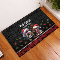 Aotearoa Six Seven Personalized Rubber Doormat New Zealand Funny Christmas - Polynesian Pride