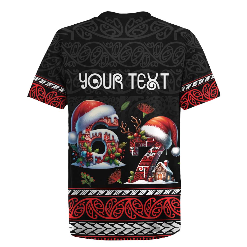 Aotearoa Six Seven Personalized Rugby Jersey New Zealand Funny Christmas - Polynesian Pride