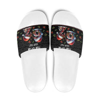 Aotearoa Six Seven Personalized Slide Sandals New Zealand Funny Christmas - Polynesian Pride