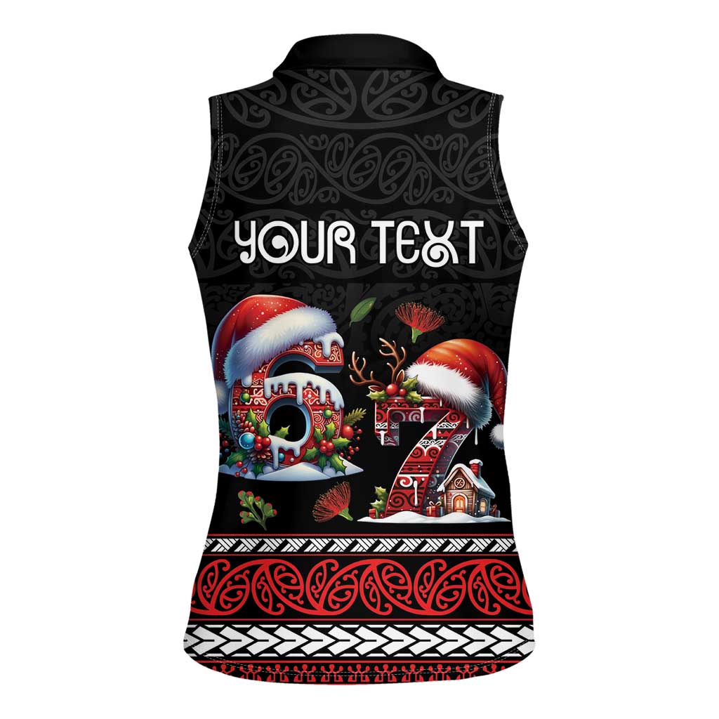 Aotearoa Six Seven Personalized Women Sleeveless Polo Shirt New Zealand Funny Christmas - Polynesian Pride