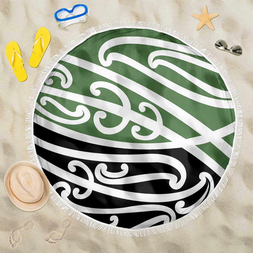 Green Fern New Zealand Kowhai Ngutukak Beach Blanket - Polynesian Pride
