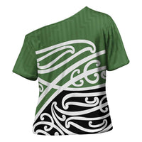 Green Fern New Zealand Kowhai Ngutukak Cross Shoulder Shirt - Polynesian Pride