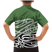 Green Fern New Zealand Kowhai Ngutukak Family Matching Mermaid Dress and Hawaiian Shirt - Polynesian Pride