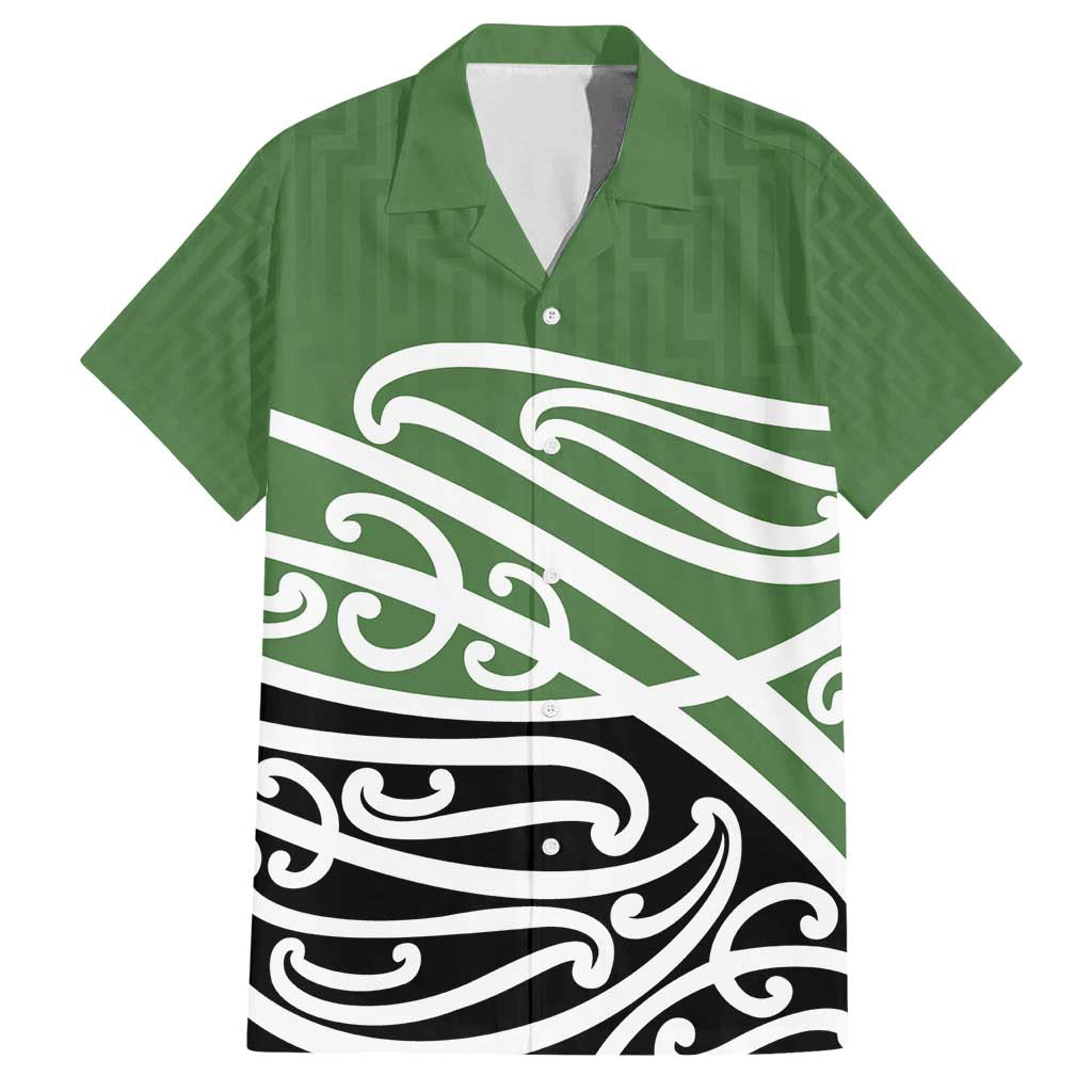 Green Fern New Zealand Kowhai Ngutukak Family Matching Puletasi and Hawaiian Shirt - Polynesian Pride