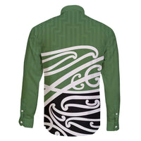 Green Fern New Zealand Kowhai Ngutukak Family Matching Puletasi and Hawaiian Shirt - Polynesian Pride