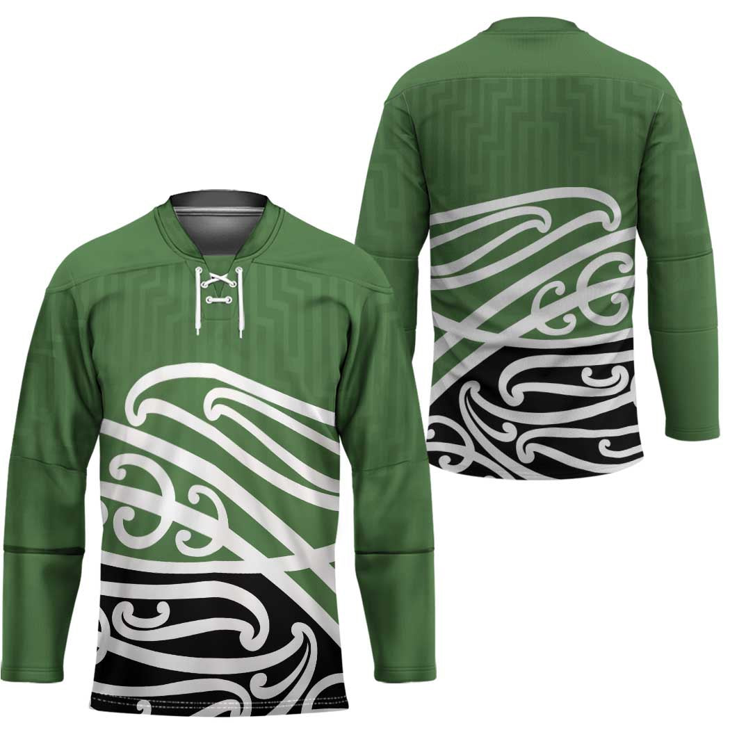 Green Fern New Zealand Kowhai Ngutukak Hockey Jersey - Polynesian Pride
