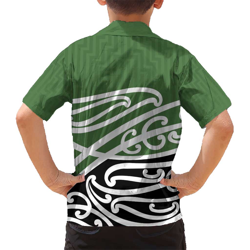Green Fern New Zealand Kowhai Ngutukak Kid Hawaiian Shirt - Polynesian Pride