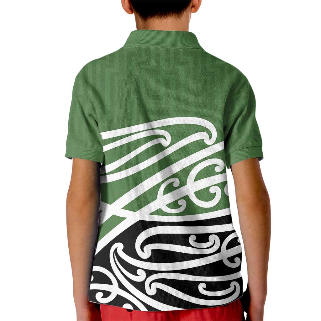 Green Fern New Zealand Kowhai Ngutukak Kid Polo Shirt - Polynesian Pride