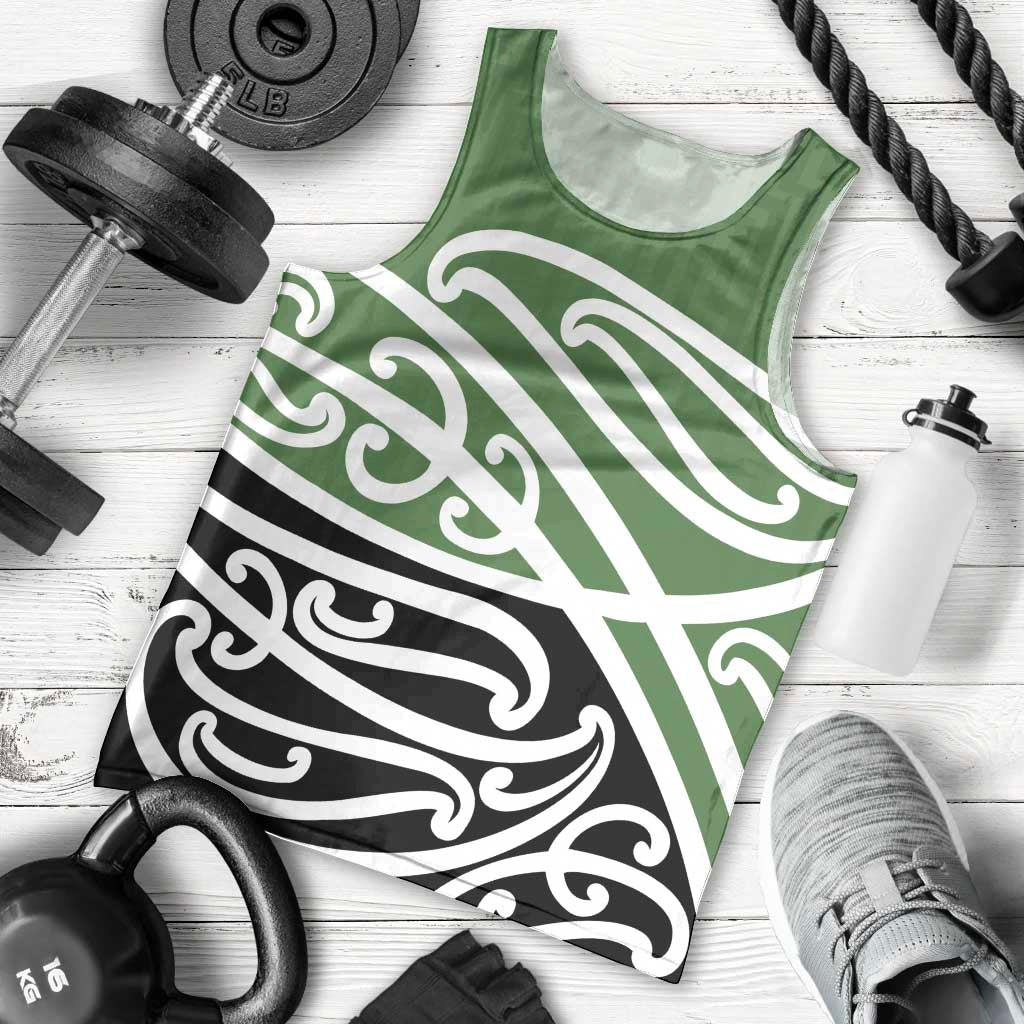 Green Fern New Zealand Kowhai Ngutukak Men Tank Top - Polynesian Pride