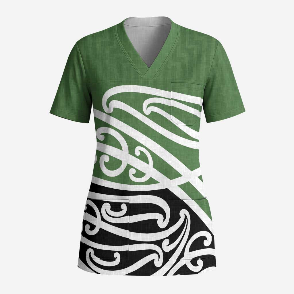 Green Fern New Zealand Kowhai Ngutukak Scrub Top - Polynesian Pride