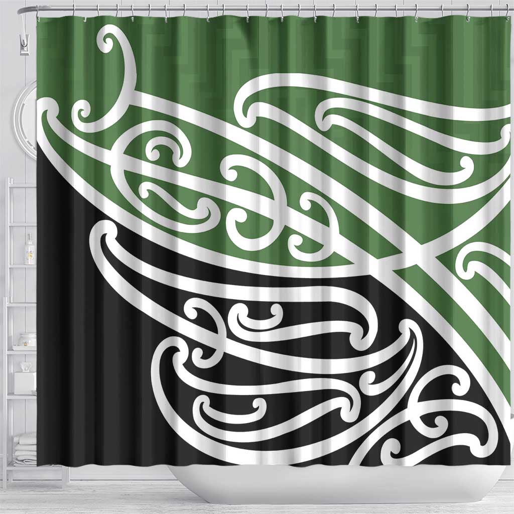 Green Fern New Zealand Kowhai Ngutukak Shower Curtain - Polynesian Pride