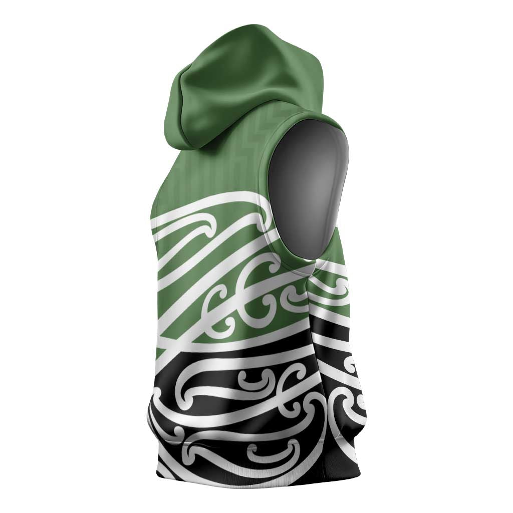 Green Fern New Zealand Kowhai Ngutukak Sleeveless Hoodie - Polynesian Pride