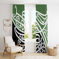 Green Fern New Zealand Kowhai Ngutukak Window Curtain - Polynesian Pride
