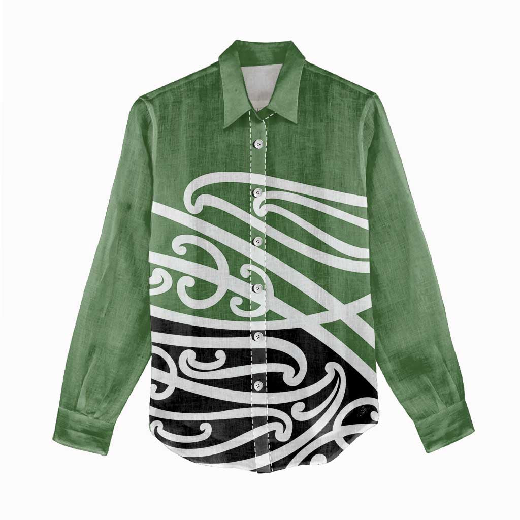 Green Fern New Zealand Kowhai Ngutukak Women Casual Shirt - Polynesian Pride