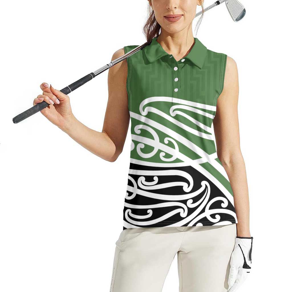 Green Fern New Zealand Kowhai Ngutukak Women Sleeveless Polo Shirt - Polynesian Pride