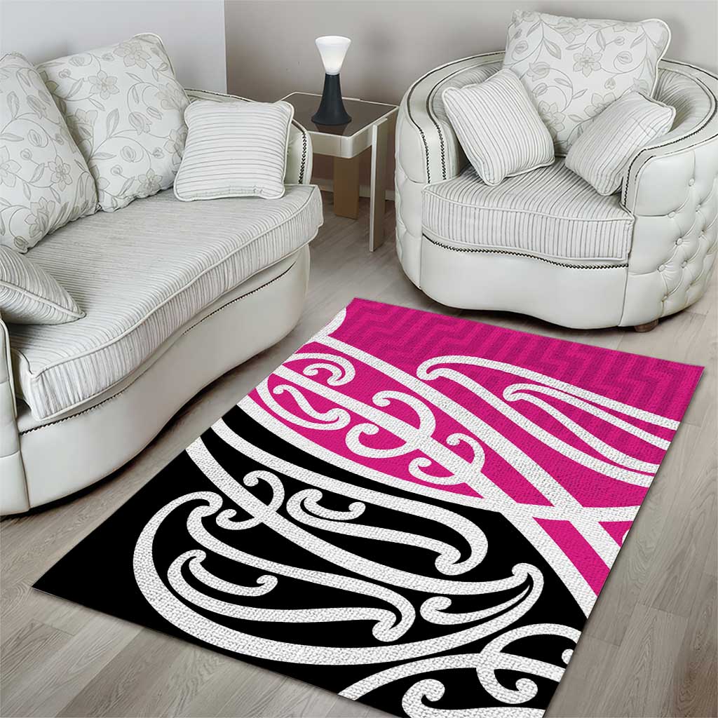 All Pink New Zealand Kowhai Ngutukak Area Rug - Polynesian Pride