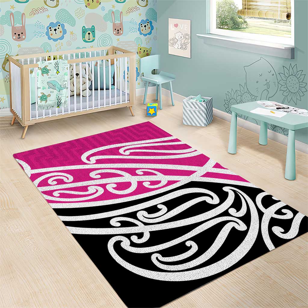 All Pink New Zealand Kowhai Ngutukak Area Rug - Polynesian Pride