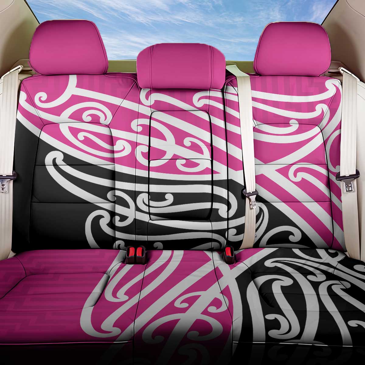 All Pink New Zealand Kowhai Ngutukak Back Car Seat Cover - Polynesian Pride