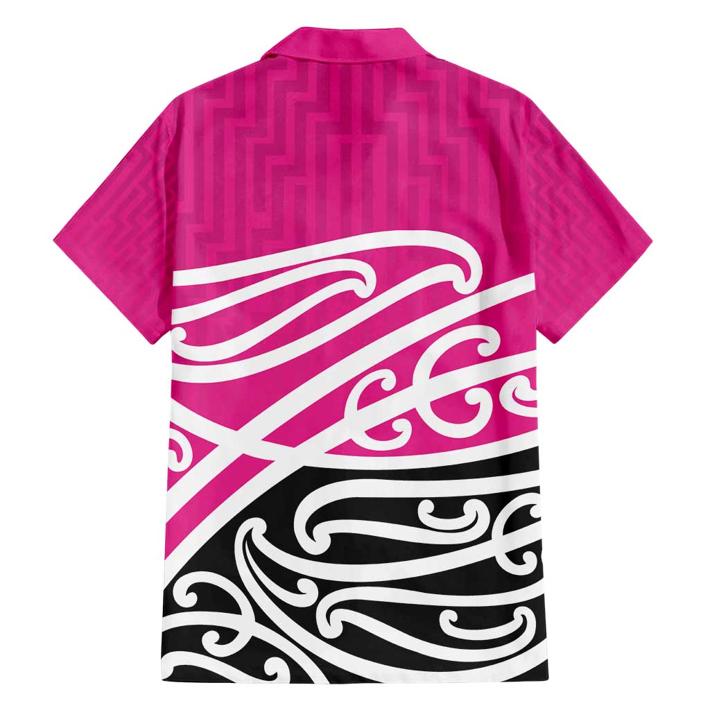 All Pink New Zealand Kowhai Ngutukak Family Matching Tank Maxi Dress and Hawaiian Shirt - Polynesian Pride