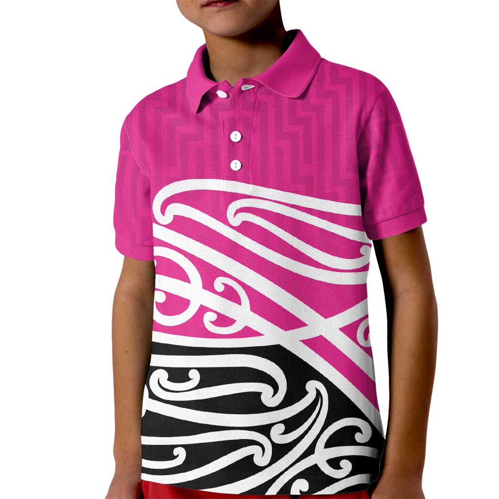 All Pink New Zealand Kowhai Ngutukak Kid Polo Shirt - Polynesian Pride