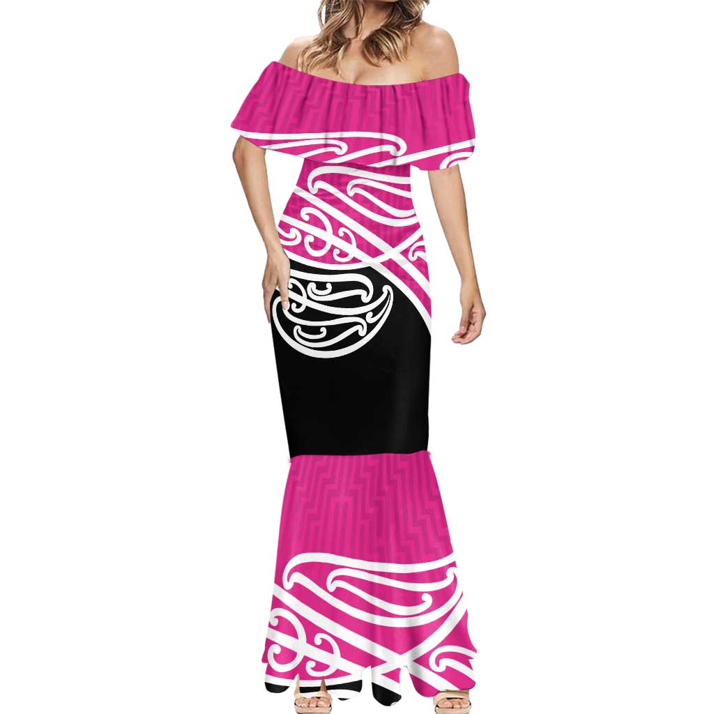 All Pink New Zealand Kowhai Ngutukak Mermaid Dress - Polynesian Pride