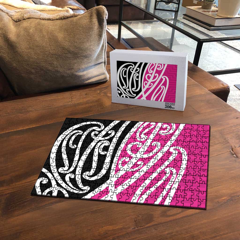 All Pink New Zealand Kowhai Ngutukak Puzzle - Polynesian Pride