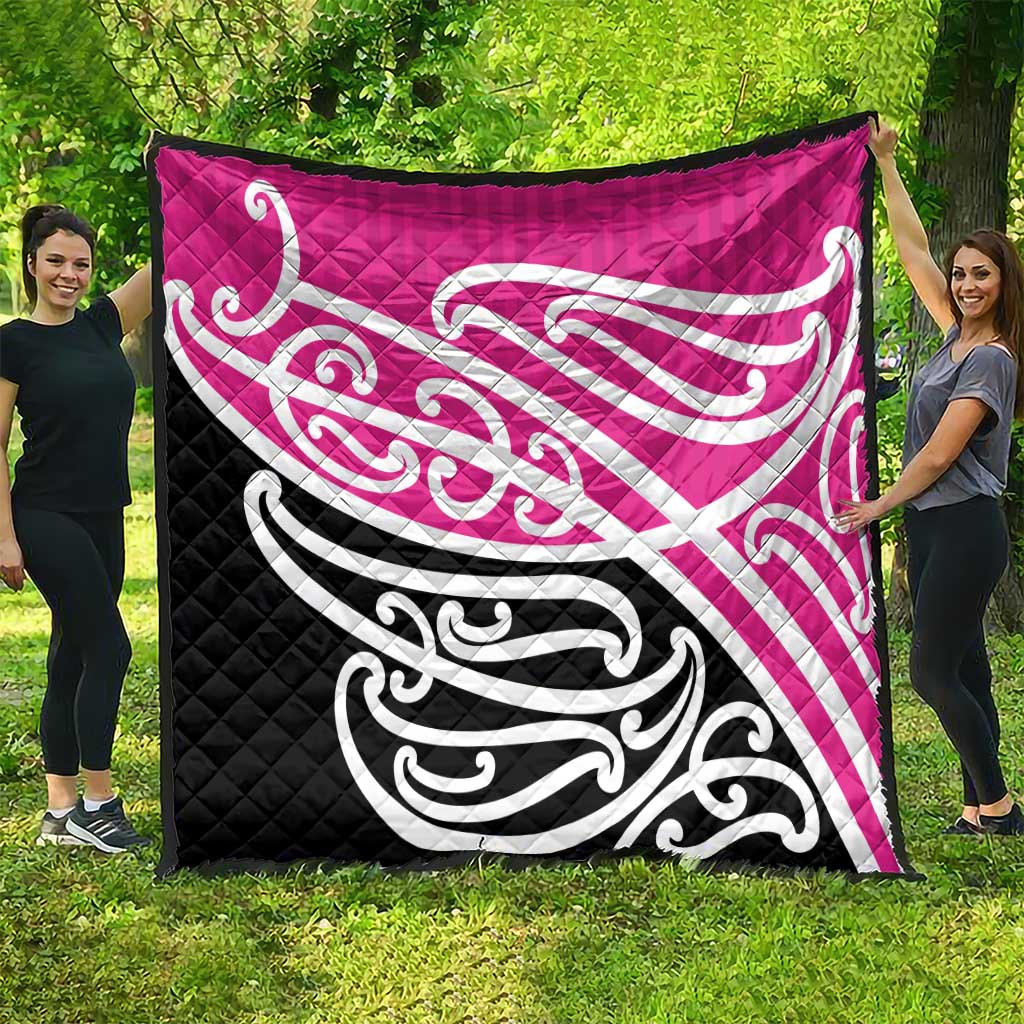 All Pink New Zealand Kowhai Ngutukak Quilt - Polynesian Pride