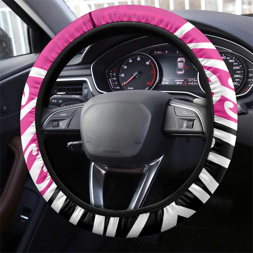 All Pink New Zealand Kowhai Ngutukak Steering Wheel Cover - Polynesian Pride