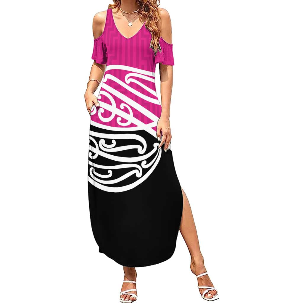 All Pink New Zealand Kowhai Ngutukak Summer Maxi Dress - Polynesian Pride