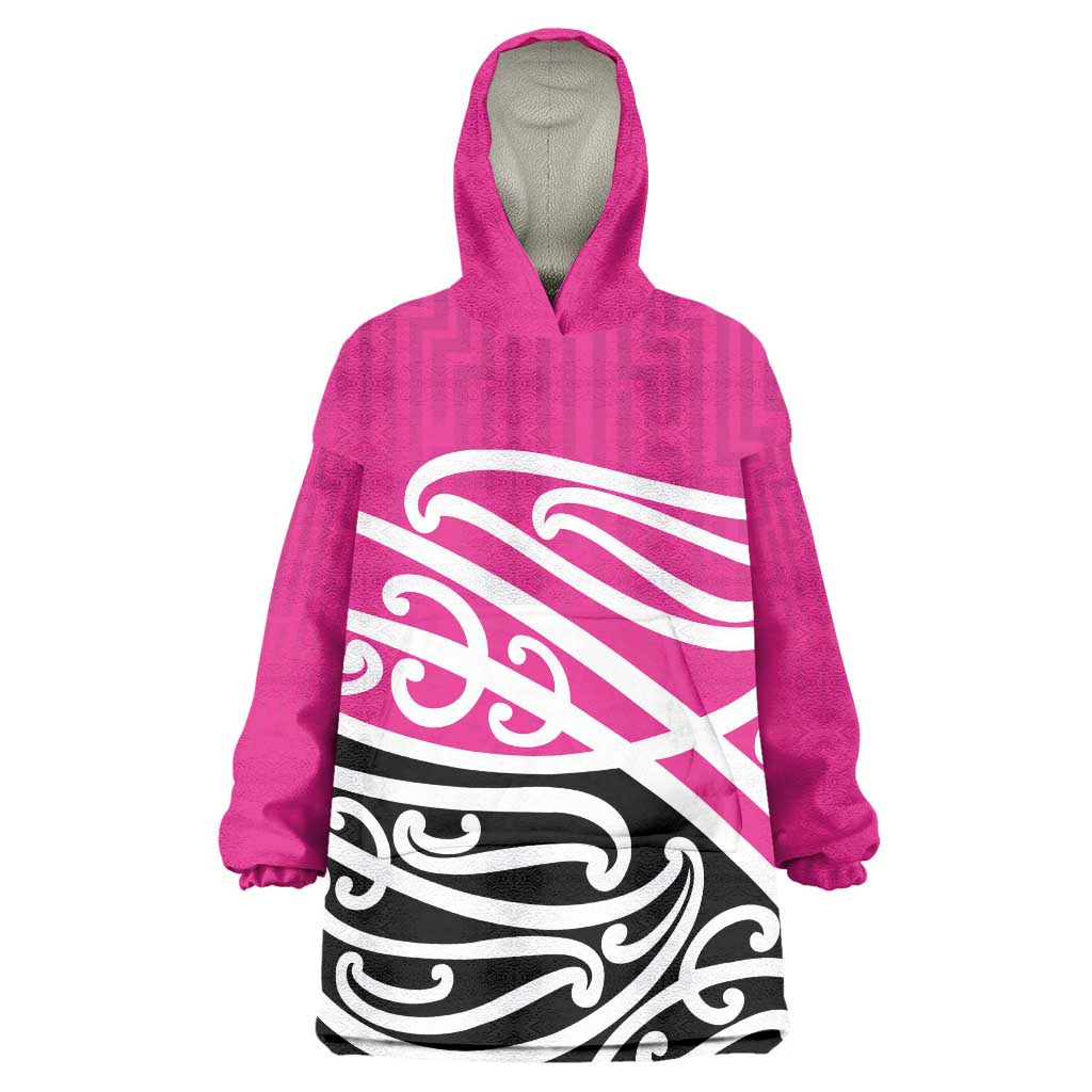All Pink New Zealand Kowhai Ngutukak Wearable Blanket Hoodie - Polynesian Pride
