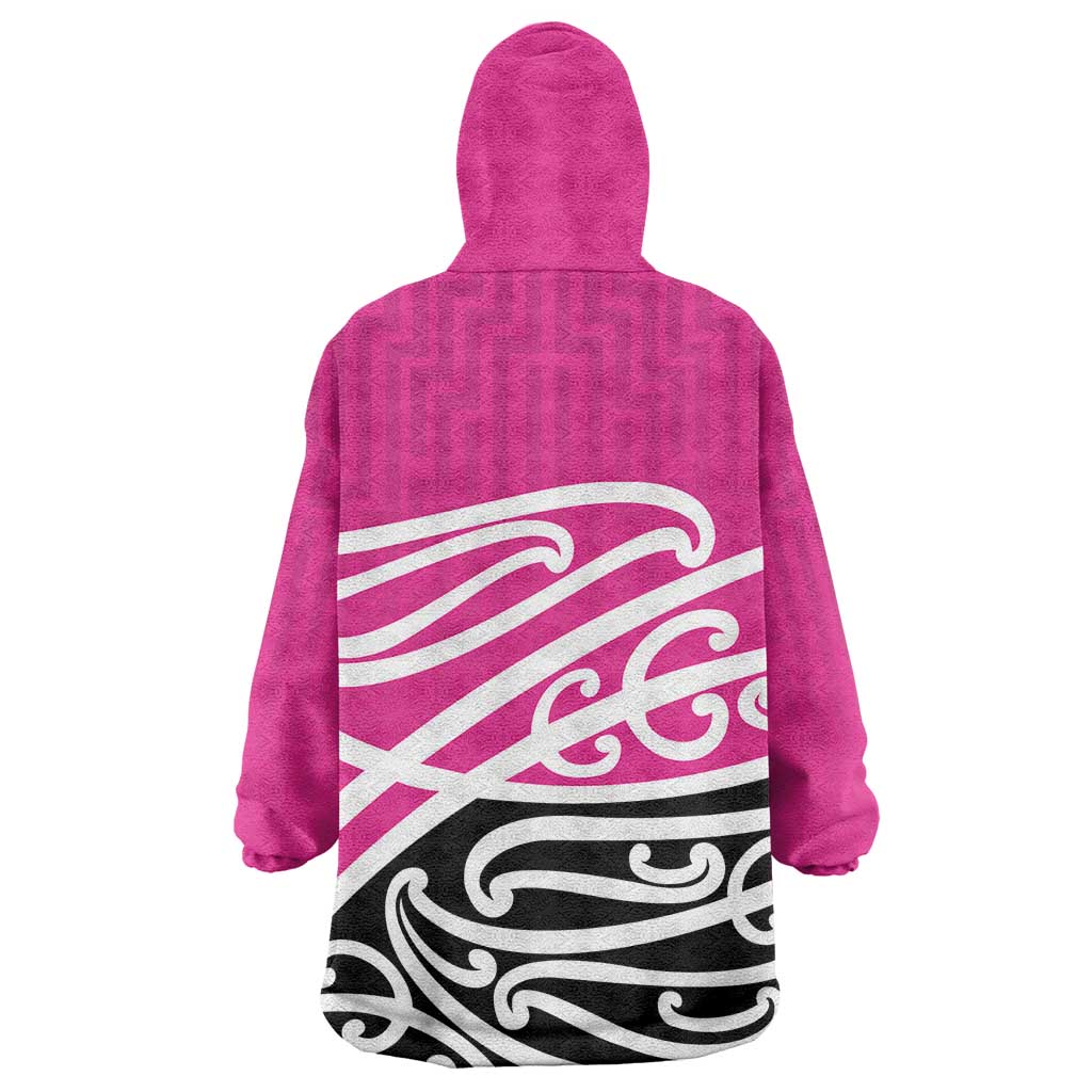 All Pink New Zealand Kowhai Ngutukak Wearable Blanket Hoodie - Polynesian Pride