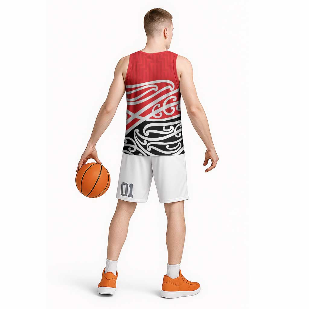 All Red New Zealand Kowhai Ngutukak Basketball Jersey - Polynesian Pride
