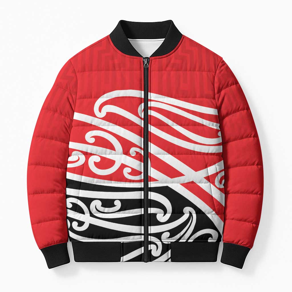 All Red New Zealand Kowhai Ngutukak Bomber Puffer Jacket - Polynesian Pride