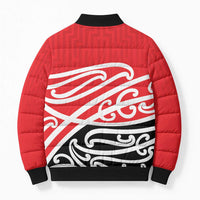 All Red New Zealand Kowhai Ngutukak Bomber Puffer Jacket - Polynesian Pride