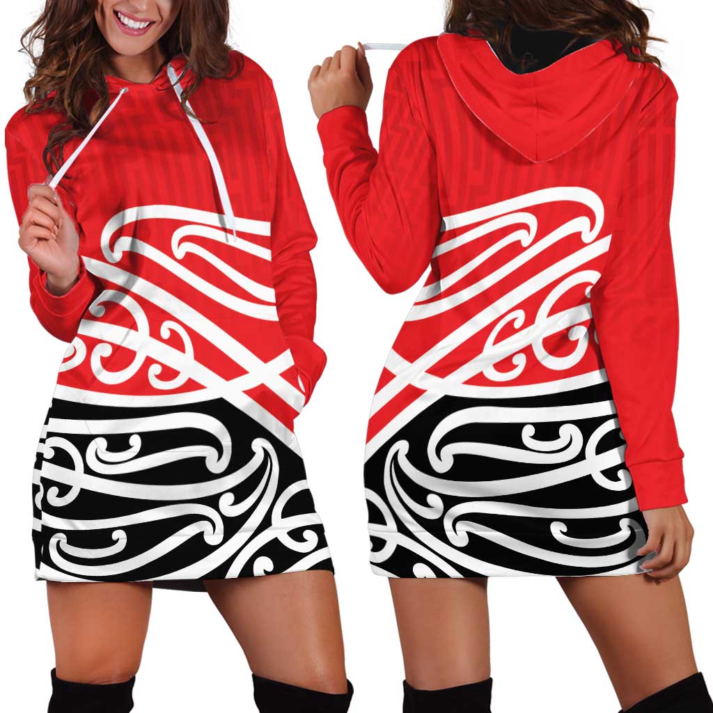 All Red New Zealand Kowhai Ngutukak Hoodie Dress - Polynesian Pride