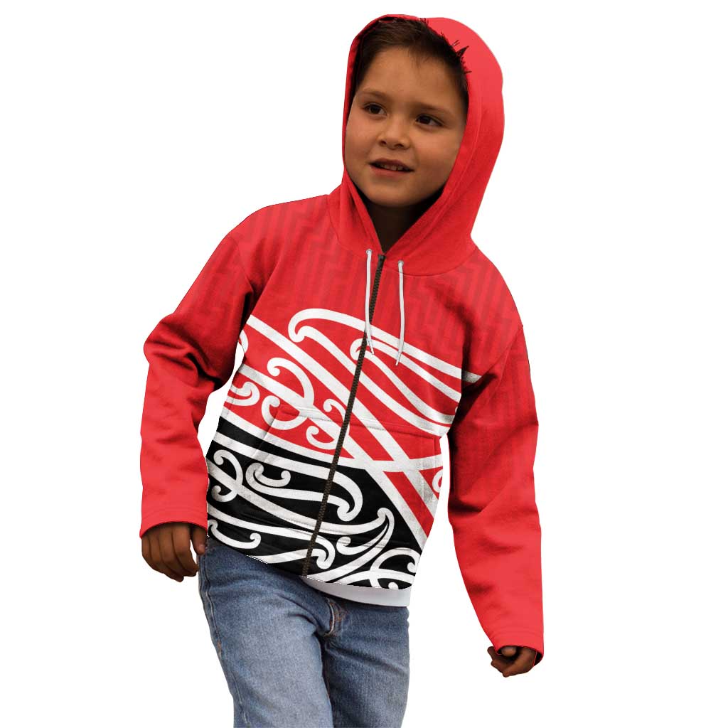 All Red New Zealand Kowhai Ngutukak Kid Hoodie - Polynesian Pride