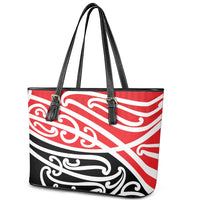 All Red New Zealand Kowhai Ngutukak Leather Tote Bag - Polynesian Pride