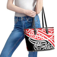 All Red New Zealand Kowhai Ngutukak Leather Tote Bag - Polynesian Pride