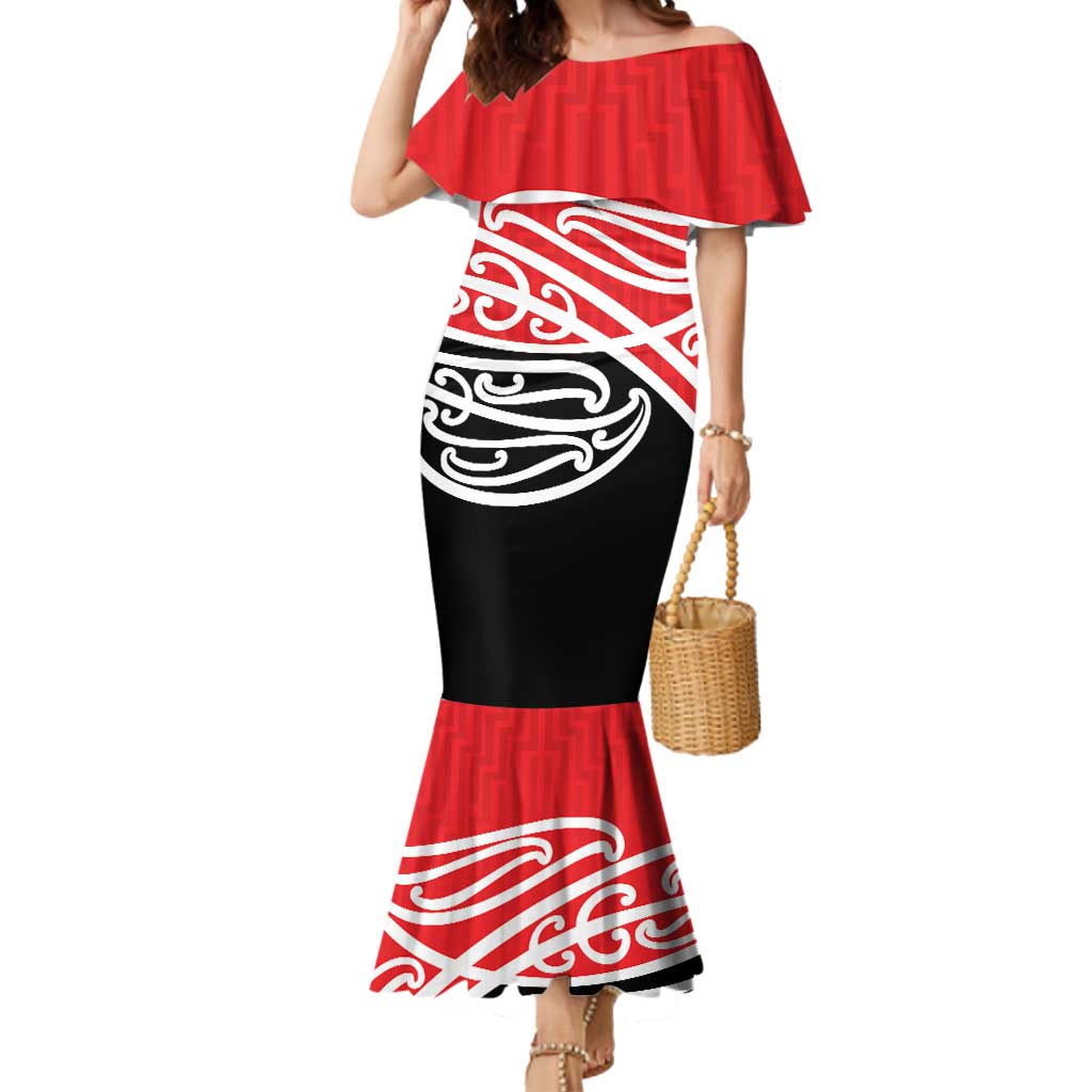 All Red New Zealand Kowhai Ngutukak Mermaid Dress - Polynesian Pride