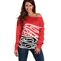 All Red New Zealand Kowhai Ngutukak Off Shoulder Sweater - Polynesian Pride