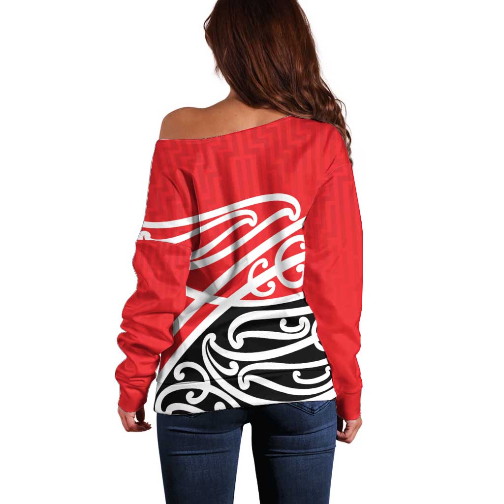 All Red New Zealand Kowhai Ngutukak Off Shoulder Sweater - Polynesian Pride