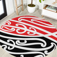 All Red New Zealand Kowhai Ngutukak Round Carpet - Polynesian Pride