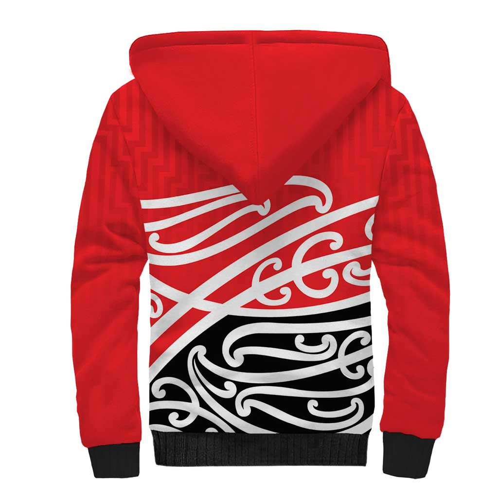 All Red New Zealand Kowhai Ngutukak Sherpa Hoodie - Polynesian Pride